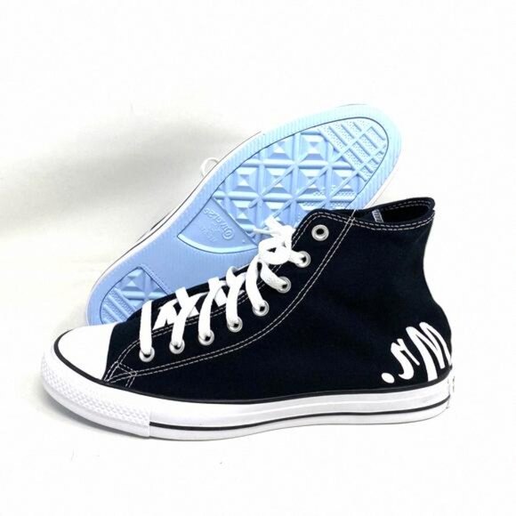 Converse Ctas High Top Canvas Black Wedding A02247C-BLKBLKWT Custom Sneakers Men - Picture 6 of 8